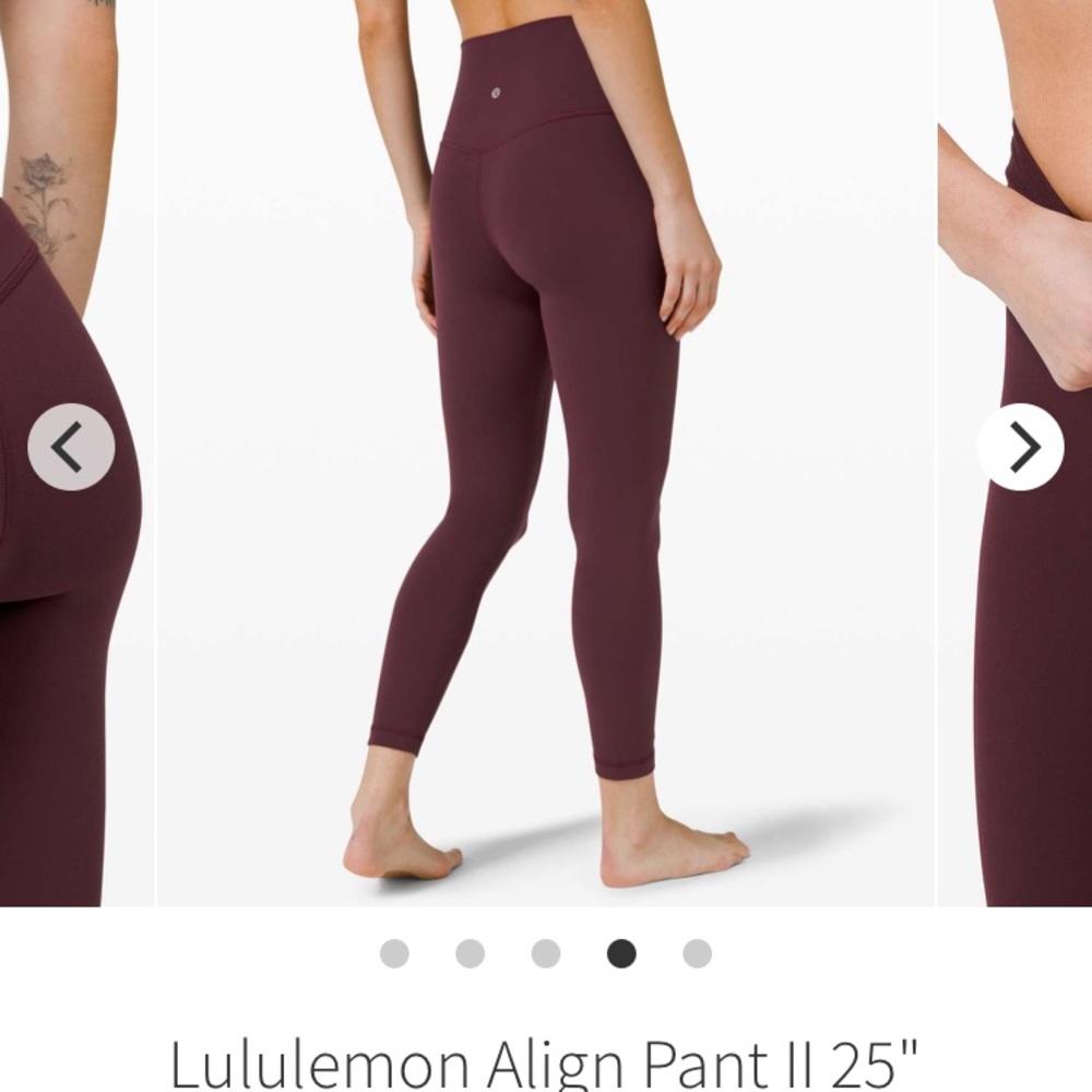 SOLD***Lululemon Align Cassis 25” size 4